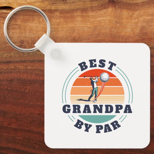 Retro Vathage Opa Golf Lover Custom Schlüsselanhänger (Vorderseite)