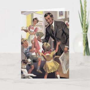 Retro Vathers Day Card Feiertagskarte