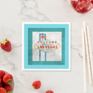Retro-Vegas-Schild im Grunge-Stil  Serviette