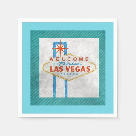 Retro Vegas Sign Grunge Style Serviette (Vorderseite)