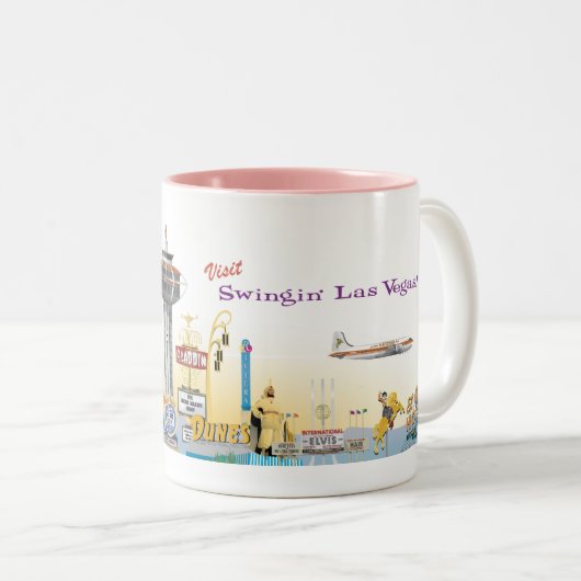 Retro Vegas-Tasse Zweifarbige Tasse (VorderseiteRechts)