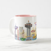 Retro Vegas-Tasse Zweifarbige Tasse (Vorderseite Links)