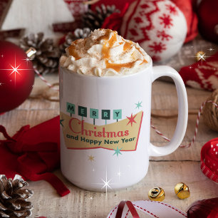 Retro Vegas Vibe Frohe Weihnachtsfreude für die We Kaffeetasse