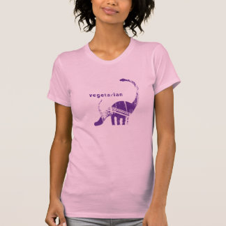 Retro-Vegetarier Brachiosaurus Lila T-Shirt