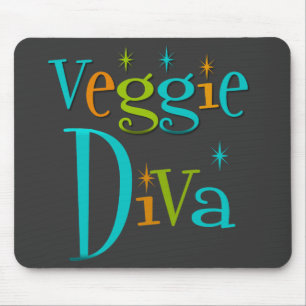 Retro Veggie-Diva Mousepad