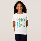 Retro Veggie-Diva T-Shirt (Vorne ganz)