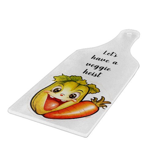 Retro veggies  schneidebrett (Ecke)