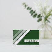 Retro VEGGIES Visitenkarte (Stehend Vorderseite)