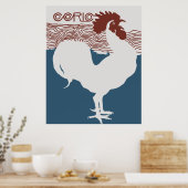 Retro vektorart nouveau French magazine cover Poster (Küche)