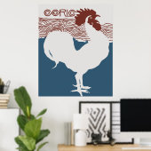 Retro vektorart nouveau French magazine cover Poster (Heimbüro)