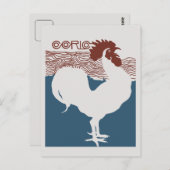 Retro vektorart nouveau French magazine cover Postkarte (Vorne/Hinten)