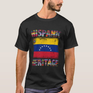 Retro Venezuelan Hispanic Heritage Monat Venezuela T-Shirt