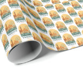 Retro Venice Italy Wrapping Paper – Gondola  Geschenkpapier (Rolleneckpunkt)