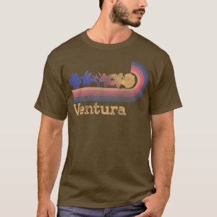 Retro Ventura California Tropische Blume 80er Styl T-Shirt