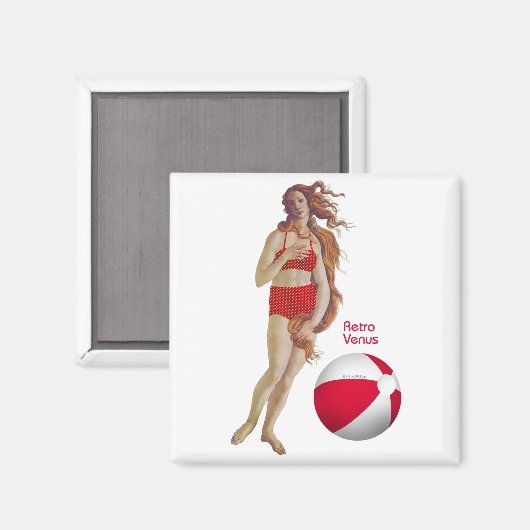 Retro Venus Magnet (Vorderseite/Rückseite)
