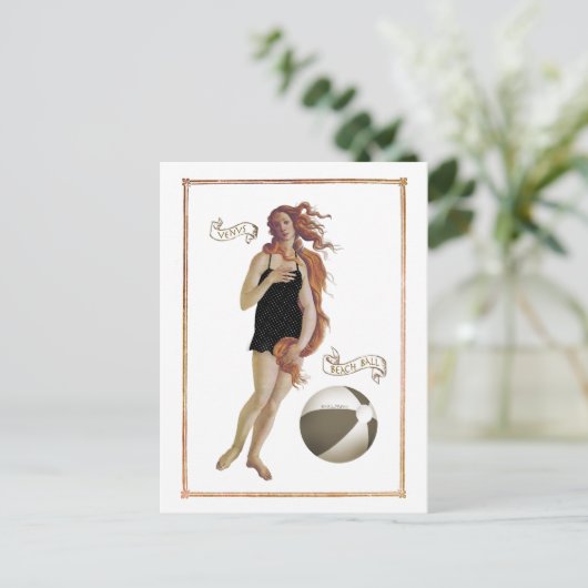 Retro Venus Postkarte (Stehend Vorderseite)