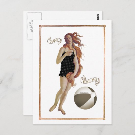 Retro Venus Postkarte (Vorne/Hinten)
