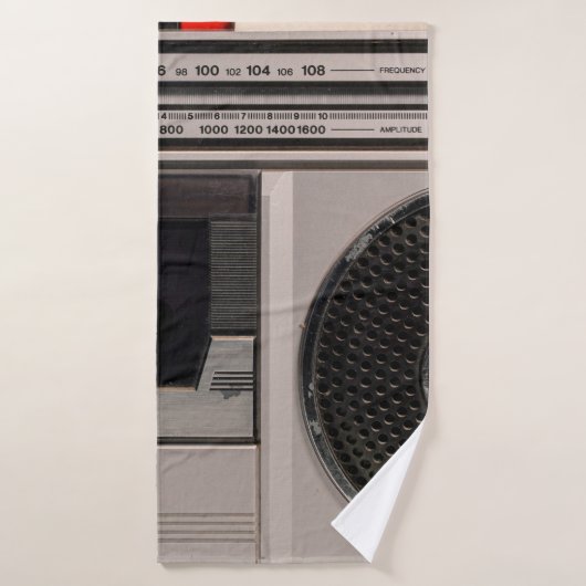 Retro veraltete tragbare Stereo-Radio-Reco Badehandtuch (Badehandtuch)