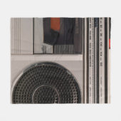 Retro veraltete tragbare Stereo-Radio-Reco Fleecedecke (Vorderseite (Horizontal))