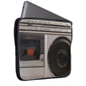 Retro veraltete tragbare Stereo-Radio-Reco Laptopschutzhülle (Vorne Rechts)