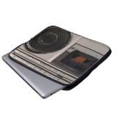 Retro veraltete tragbare Stereo-Radio-Reco Laptopschutzhülle (Vorne Knopf)