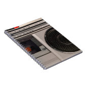 Retro veraltete tragbare Stereo-Radio-Reco Notizblock (Rechte Seite)