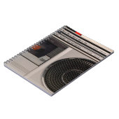 Retro veraltete tragbare Stereo-Radio-Reco Notizblock (Linke Seite)
