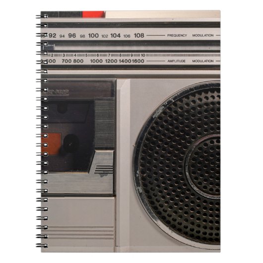 Retro veraltete tragbare Stereo-Radio-Reco Notizblock (Vorderseite)