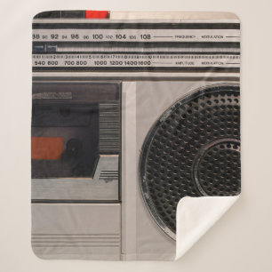 Retro veraltete tragbare Stereo-Radio-Reco Sherpadecke