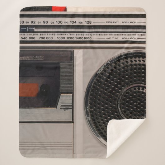 Retro veraltete tragbare Stereo-Radio-Reco Sherpadecke (Vorderseite)