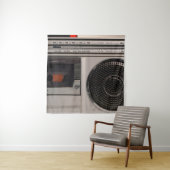 Retro veraltete tragbare Stereo-Radio-Reco Wandteppich (Beispiel)