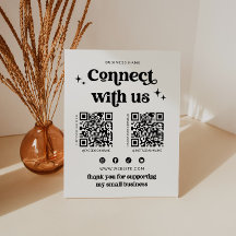 Retro-Verbindung mit unserem Social Media-Sign