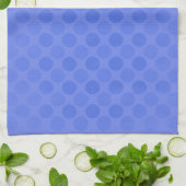Retro verblasste blaue Kreise Muster Geschirrtuch (Gefaltet)