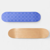 Retro verblasste blaue Kreise Muster Skateboard (Horizontal)