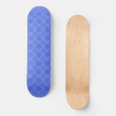 Retro verblasste blaue Kreise Muster Skateboard (Vorderseite)