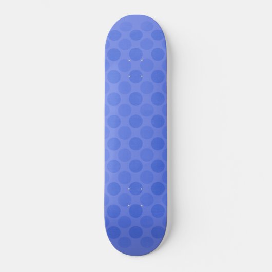 Retro verblasste blaue Kreise Muster Skateboard (Vorderseite)