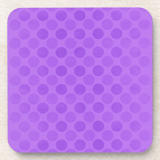 Retro verblasste lila Kreismuster Getränkeuntersetzer (Vorderseite)
