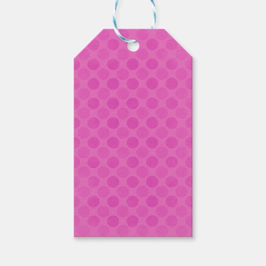 Retro verblasste rosa Kreismuster Geschenkanhänger (Vorderseite)