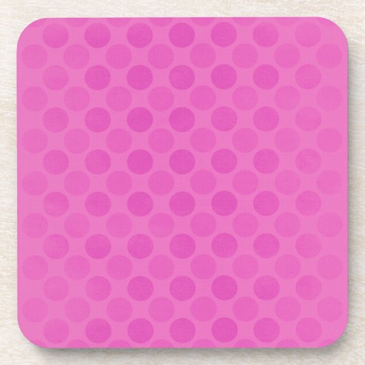 Retro verblasste rosa Kreismuster Getränkeuntersetzer (Vorderseite)