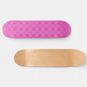 Retro verblasste rosa Kreismuster Skateboard (Horizontal)
