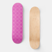 Retro verblasste rosa Kreismuster Skateboard (Vorderseite)