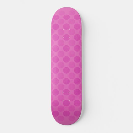 Retro verblasste rosa Kreismuster Skateboard (Vorderseite)