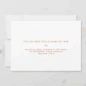 Retro verbrannte Orange Für meinen besten Freund H Einladung (Rückseite)