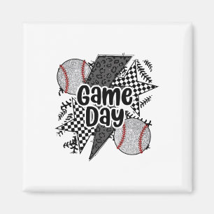 Retro-Verkauf Spiel-Tag Kariert Leopard Verkauf Ma Magnet