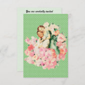 Retro Verlobung Dinner der 50er Jahre Einladung (Vorne/Hinten)