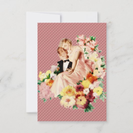 Retro Verlobung Dinner V2 der 50er Jahre Einladung (Vorderseite)