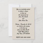 Retro Verlobung Dinner V2 Einladung (Rückseite)