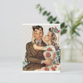 Retro-Verlobung Einladung (Stehend Vorderseite)