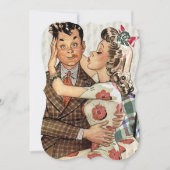 Retro-Verlobung Einladung (Vorderseite)