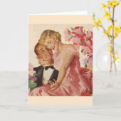 Retro-Verlobung Karte (Gelbe Blume)